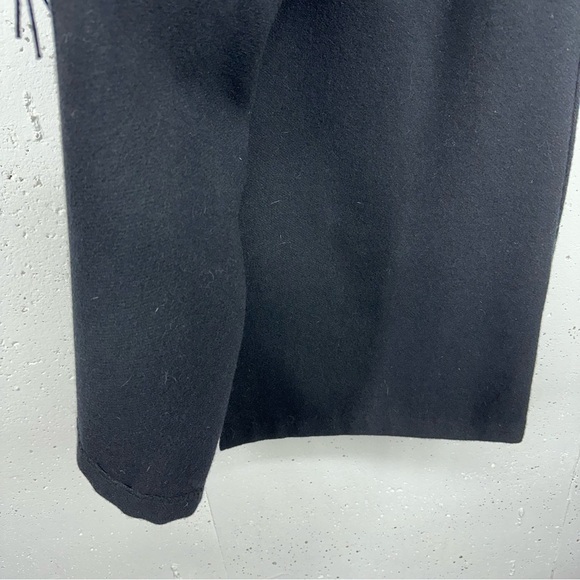 Vintage Woolrich Women’s size 8 Black 100% Wool Fringe Wrap Midi Lined Skirt - Picture 4 of 13